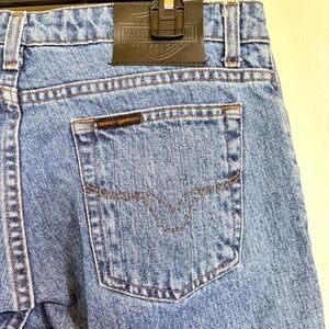 Harley-Davidson Womens Petite 10 Boot Cut Jeans Medium Wash Denim Biker NWT
